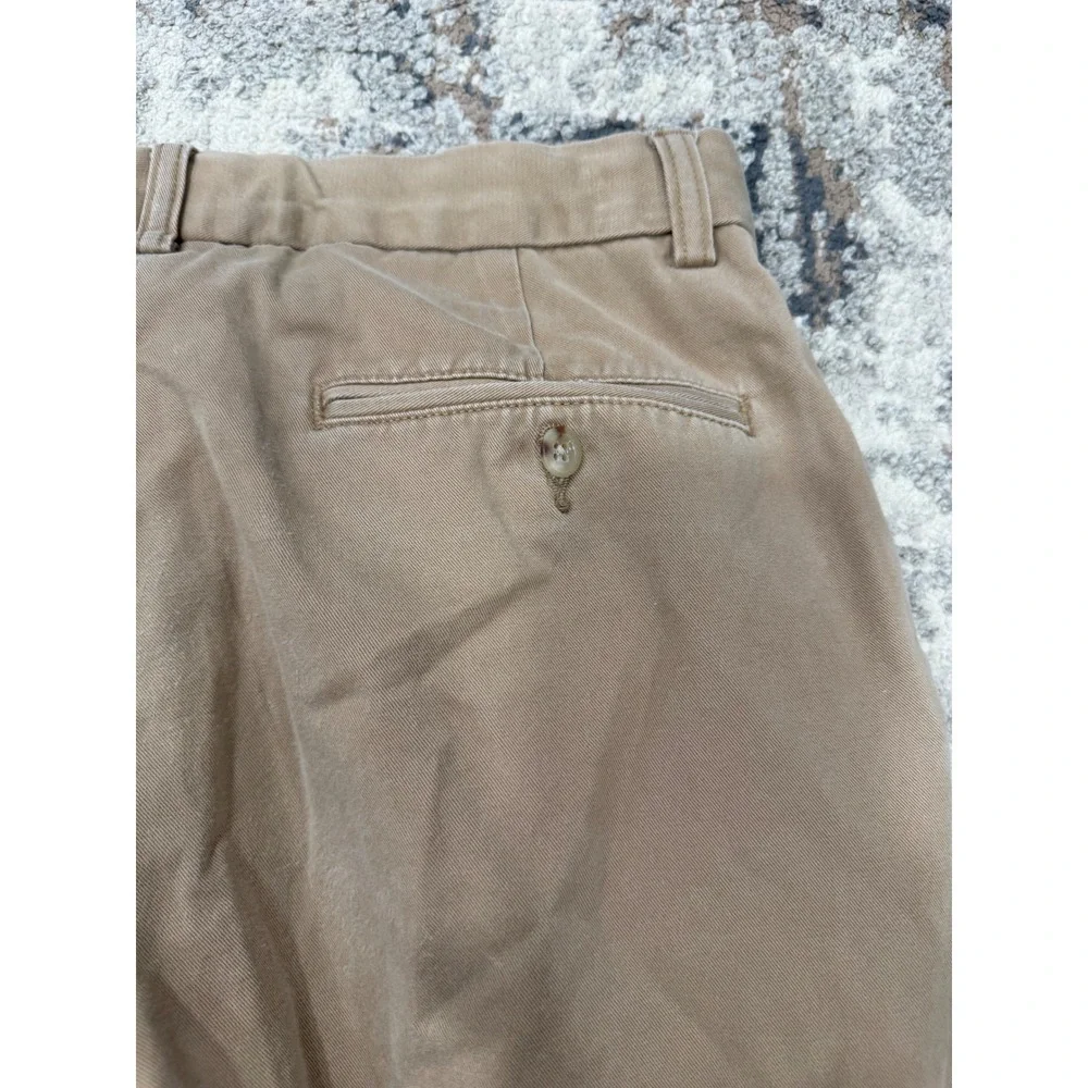 Polo Ralph Lauren Mens Tan Khaki Straight Leg Chino Pants 32x32 Cotton Twill